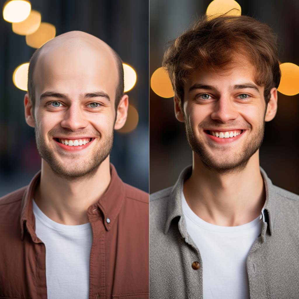 Hair System Before and After